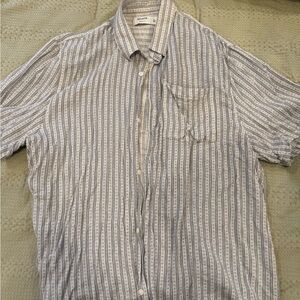 Hollister Men's Blue Striped Button Down Shirt